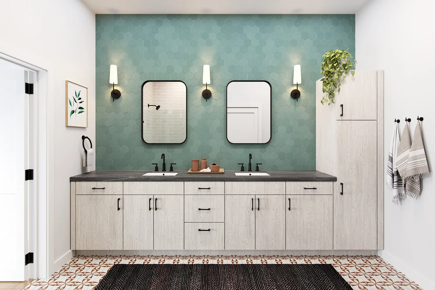 Canopy palette primary bath at The Arbors